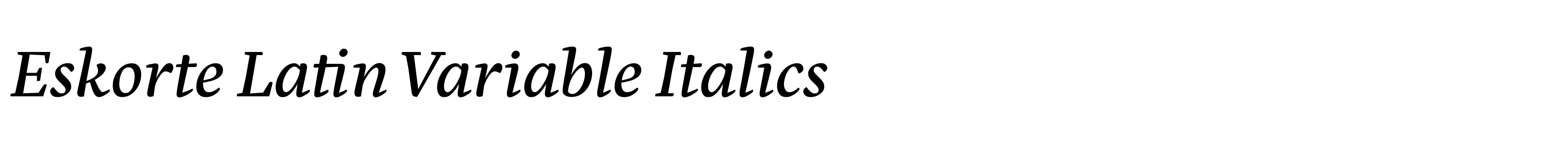 Eskorte Latin Variable Italics